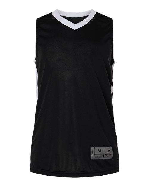 Augusta Sportswear 6887 Youth Match-Up Basketball Jersey - Black/ White