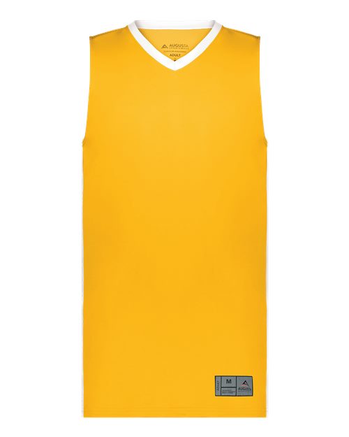 Augusta Sportswear 6887 Youth Match-Up Basketball Jersey - Gold/ White