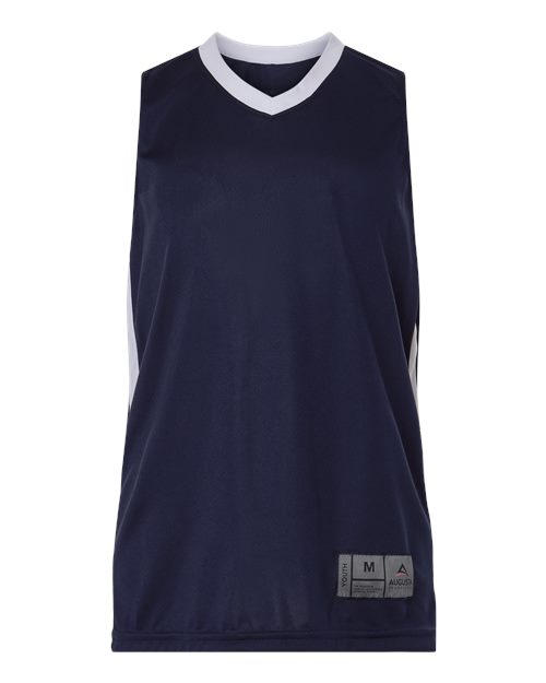 Augusta Sportswear 6887 Youth Match-Up Basketball Jersey - Navy/ White