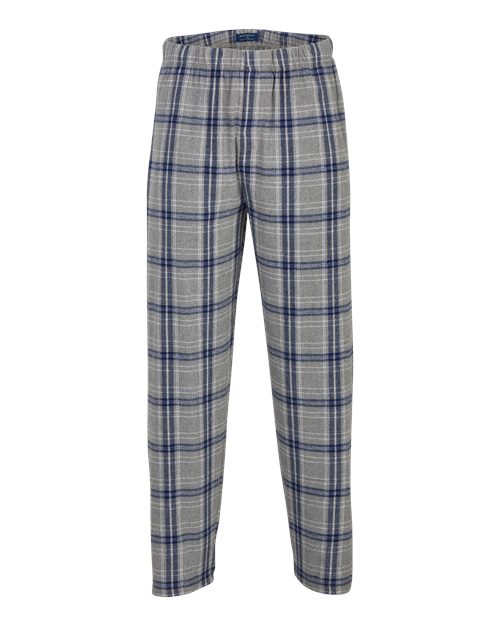 Load image into Gallery viewer, Boxercraft BM6624 Men's Harley Flannel Pants - Oxford Heather/ Navy Kingston
