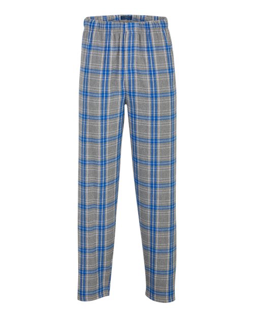 Load image into Gallery viewer, Boxercraft BM6624 Men's Harley Flannel Pants - Oxford Heather/ Royal Kingston
