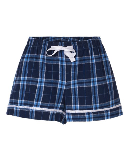 Boxercraft BW6501 Women's Flannel Shorts - Navy/ Columbia Plaid