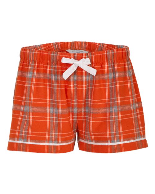 Boxercraft BW6501 Women's Flannel Shorts - Burnt Orange Kingston Plaid