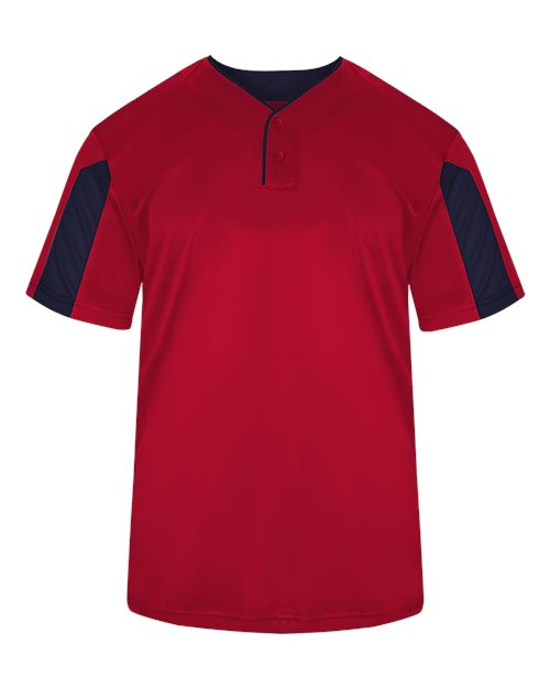 Alleson Athletic 7976 Men's Striker Placket - Red/ Navy