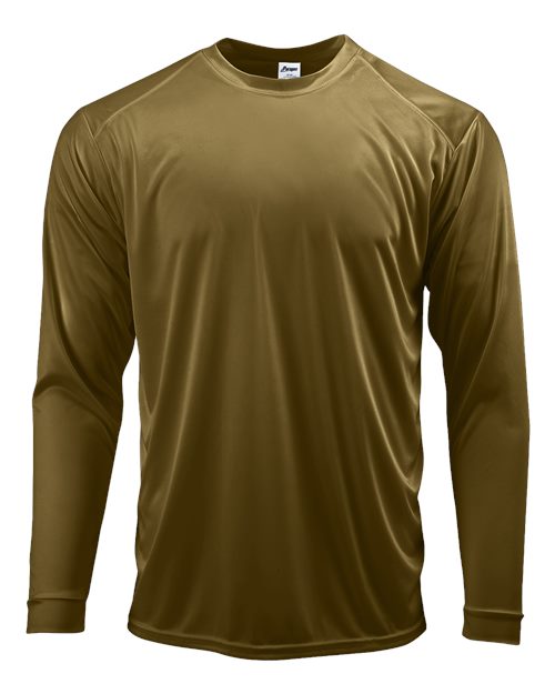 Paragon 210 Unisex Long Islander Performance Long Sleeve T-Shirt - Woodland Brown