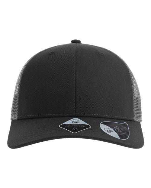 Atlantis Headwear BRYCE Sustainable Trucker Cap - Black/ Dark Grey