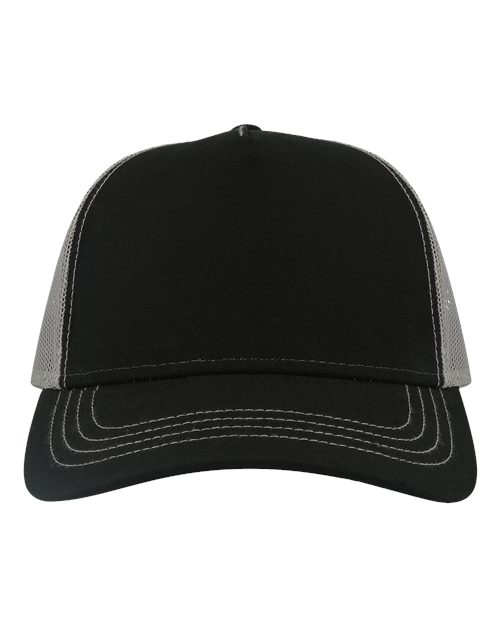 Atlantis Headwear RAPPER Sustainable Canvas Cap - Black/ Grey