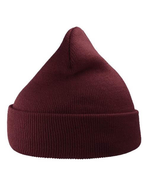 Atlantis Headwear WIND Sustainable 12" Knit Beanie - Burgundy