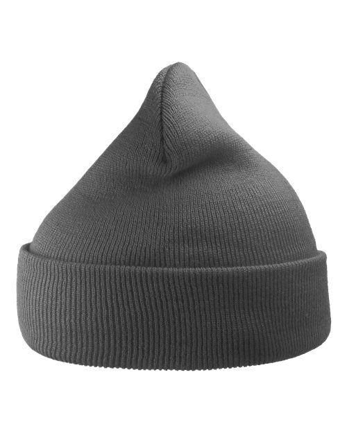 Atlantis Headwear WIND Sustainable 12" Knit Beanie - Dark Grey