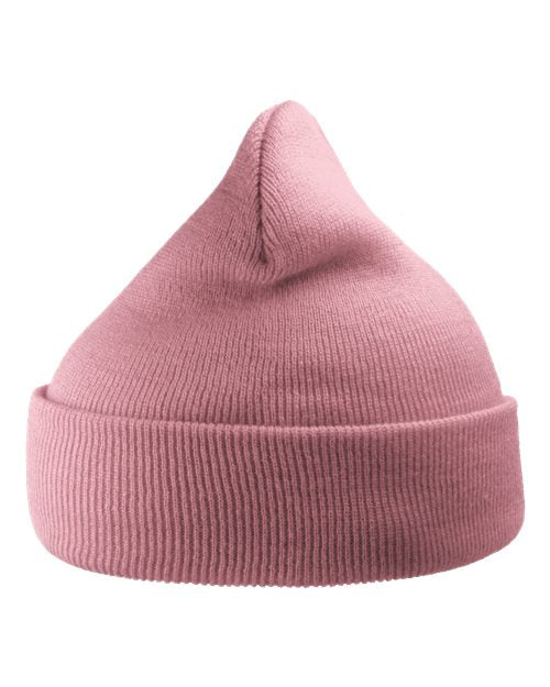 Atlantis Headwear WIND Sustainable 12" Knit Beanie - Pink