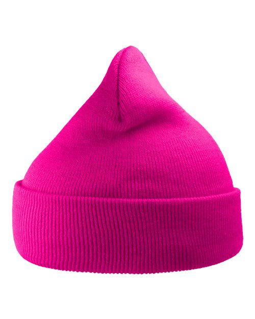 Atlantis Headwear WIND Sustainable 12" Knit Beanie - Fuchsia Pink