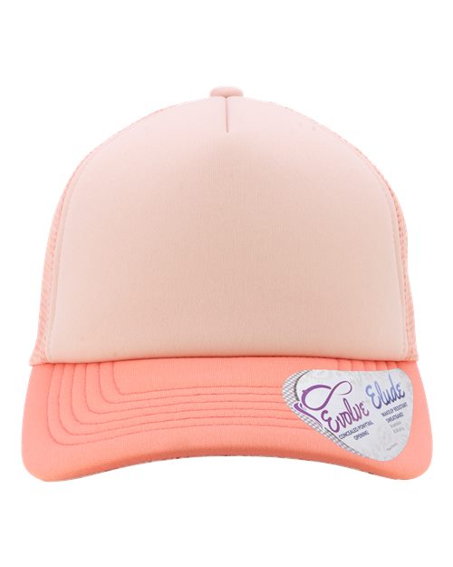 Load image into Gallery viewer, Infinity Her ROSIE Women's Foam Trucker Cap - Dusty Pink/ Pink/ Peachy Pink/ Butterfly
