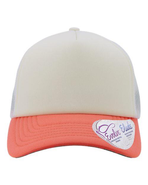 Infinity Her ROSIE Women's Foam Trucker Cap - Ivory/ Sherbert/ White/ Floral