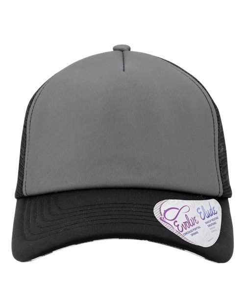 Load image into Gallery viewer, Infinity Her ROSIE Women's Foam Trucker Cap - Slate/ Black/ Black/ Cow
