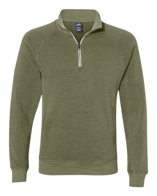 Load image into Gallery viewer, J. America 8869 Men's Triblend Quarter-Zip Sweatshirt - Olive Triblend
