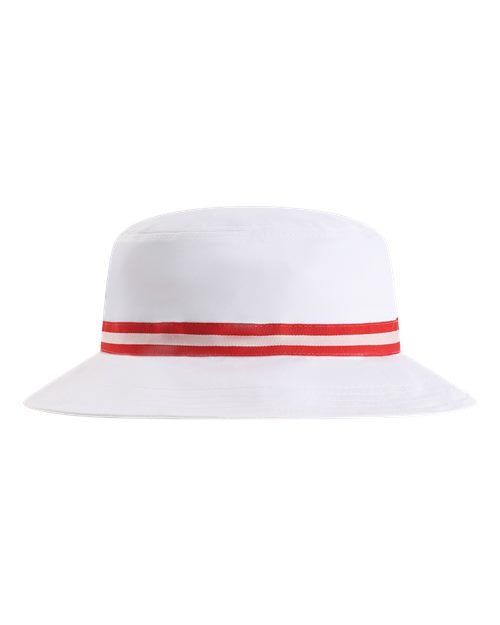 Imperial 1371P The Oxford Performance Bucket Hat - White/ Red