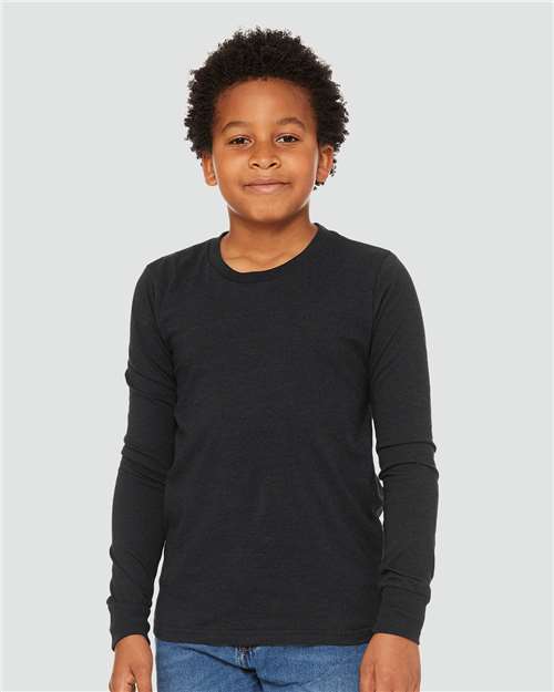 Load image into Gallery viewer, Youth Heather CVC Long Sleeve Tee
