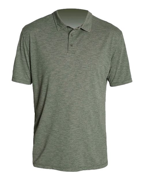 ANETIK MPLPRS0 Men's Low Pro Tech Polo - Dark Olive Heathered
