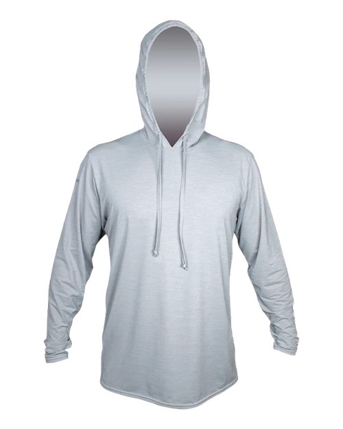 ANETIK MVLPRH8 Men's Low Pro Tech Hooded Long Sleeve T-Shirt - Alloy Heathered