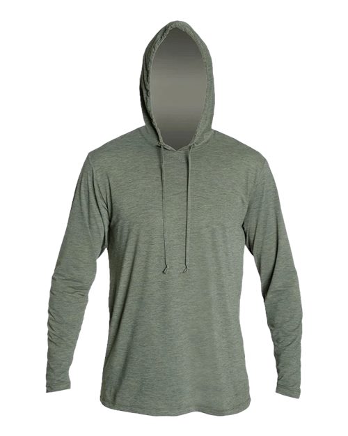 Load image into Gallery viewer, ANETIK MVLPRH8 Men's Low Pro Tech Hooded Long Sleeve T-Shirt - Dark Olive Heathered
