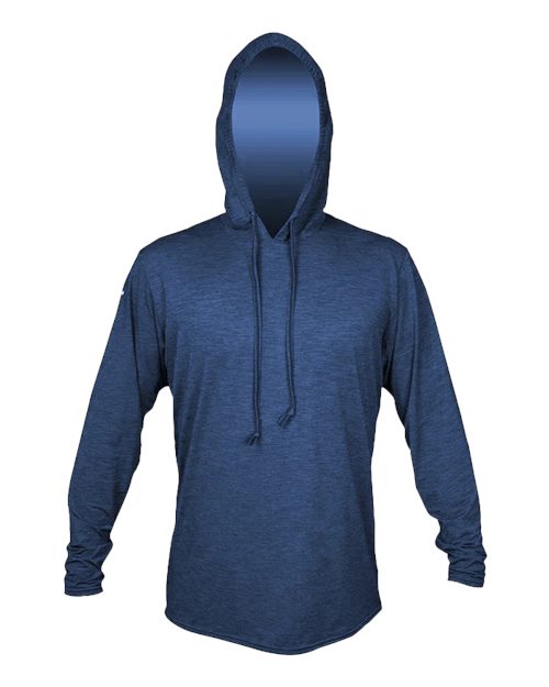ANETIK MVLPRH8 Men's Low Pro Tech Hooded Long Sleeve T-Shirt - Navy Heathered