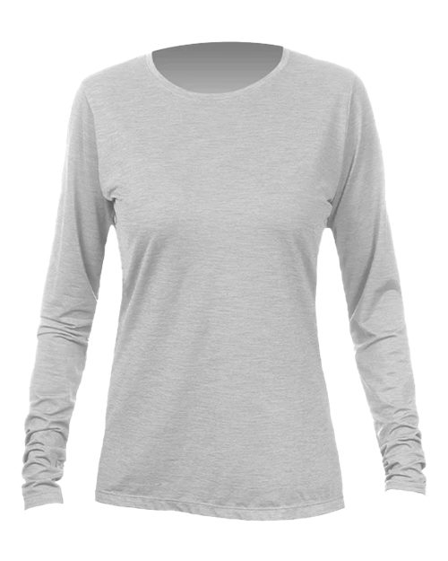 ANETIK WSBRZL0 Women's Breeze Tech Long Sleeve T-Shirt - Alloy Heathered