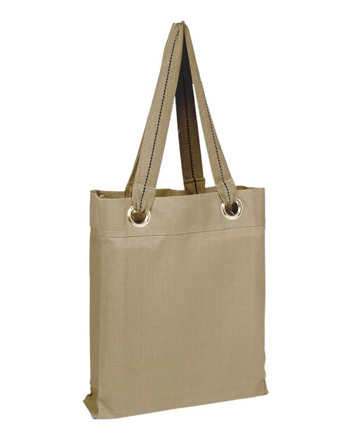 Load image into Gallery viewer, Q-Tees Q1630 Large Grommet Tote Bag - Natural
