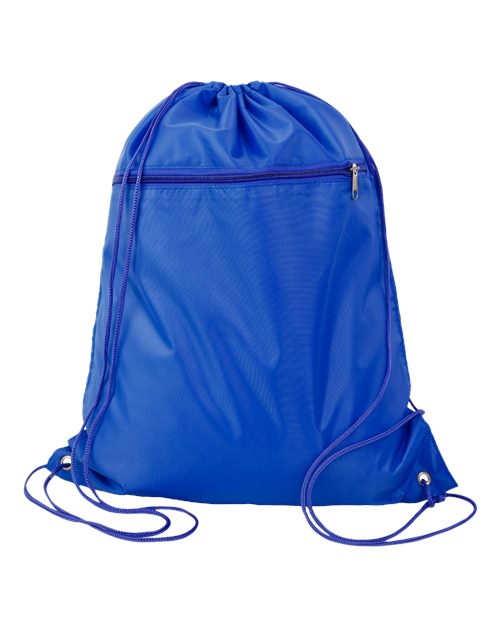Load image into Gallery viewer, Q-Tees Q135200 Polyester Drawstring Backpack - Royal
