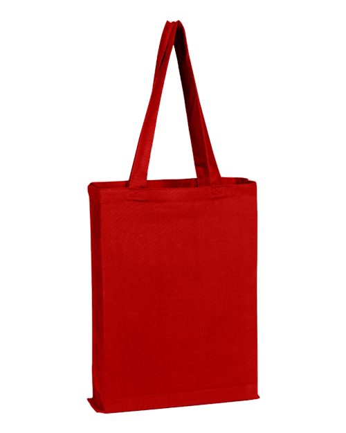 Q-Tees Q800GS Canvas Gusset Promotional Tote - Red