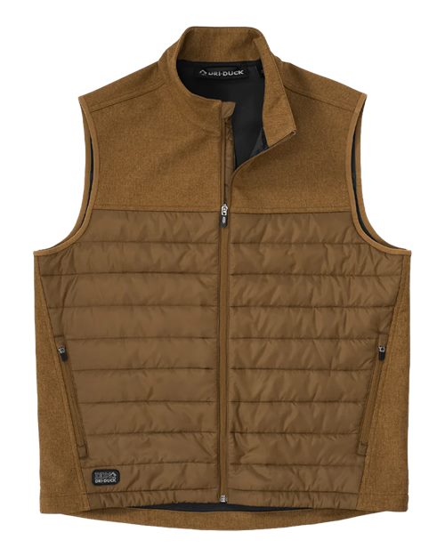 Load image into Gallery viewer, DRI DUCK 5318 Men's Summit Soft Shell Puffer Vest - Saddle Heather/ Saddle
