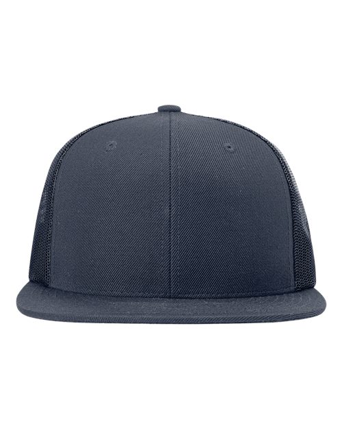Richardson 511 Wool Blend Flat Bill Trucker Cap - Navy/ Navy