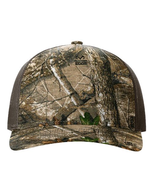 Richardson 112PFP Printed Five-Panel Trucker Cap - Realtree Edge/ Brown