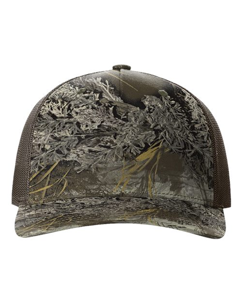 Richardson 112PFP Printed Five-Panel Trucker Cap - Realtree Max-1/ Brown