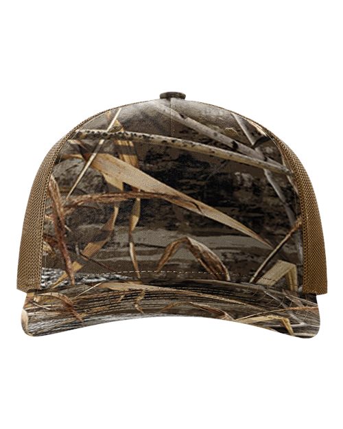Load image into Gallery viewer, Richardson 112PFP Printed Five-Panel Trucker Cap - Realtree Max-7/ Buck
