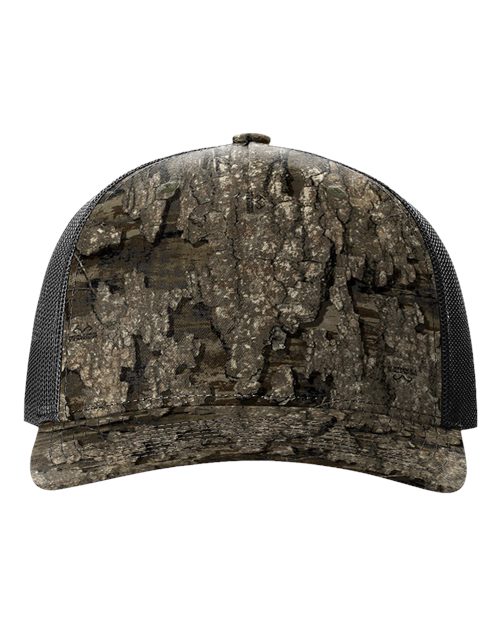 Richardson 112PFP Printed Five-Panel Trucker Cap - Realtree Timber/ Black
