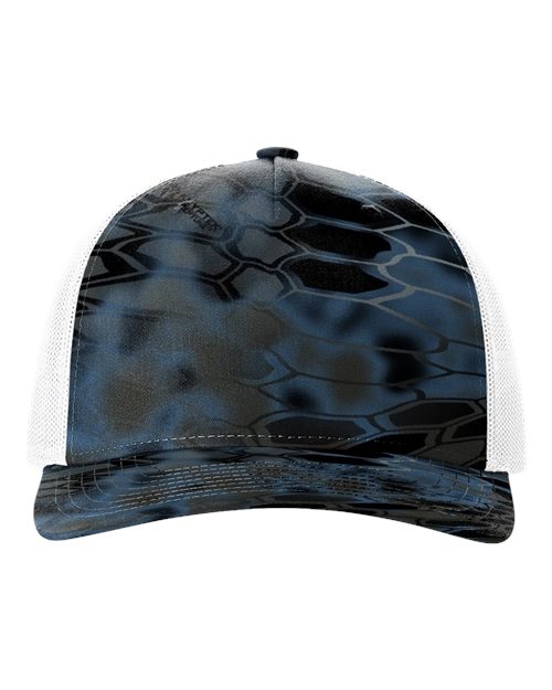 Load image into Gallery viewer, Richardson 112PFP Printed Five-Panel Trucker Cap - Kryptek Neptune/ White
