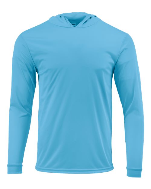 Paragon 220 Unisex Bahama Performance Hooded Long Sleeve T-Shirt - Bimini Blue