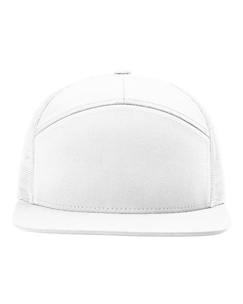 Richardson 168 Seven-Panel Trucker Cap - White