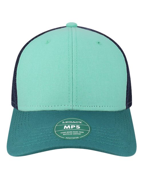 Load image into Gallery viewer, LEGACY MPS Mid-Pro Snapback Trucker Cap - Mint/ Marine/ Navy
