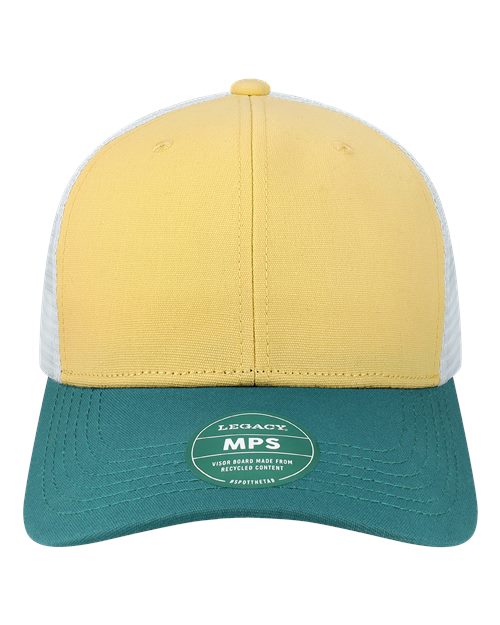 Load image into Gallery viewer, LEGACY MPS Mid-Pro Snapback Trucker Cap - Yellow/ Marine/ White
