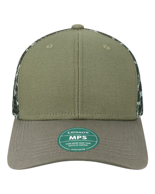 LEGACY MPS Mid-Pro Snapback Trucker Cap - Olive/ Grey/ Grey Camo