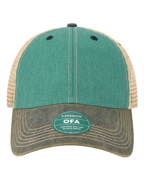 Load image into Gallery viewer, LEGACY OFA Old Favorite Trucker Cap - Aqua Blue/ Navy
