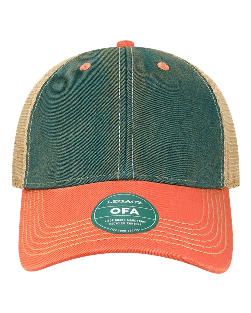 LEGACY OFA Old Favorite Trucker Cap - Marine Blue/ Coral
