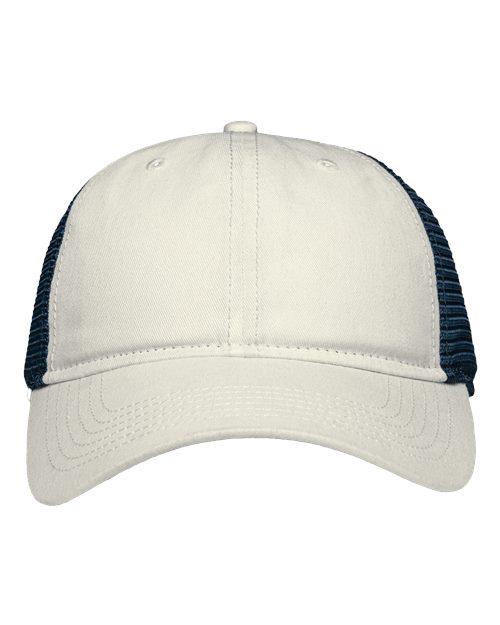Load image into Gallery viewer, Sportsman SP1450 Traditional Lo-Pro Mesh Back Trucker Fit Cap - Chino Stone/ Navy
