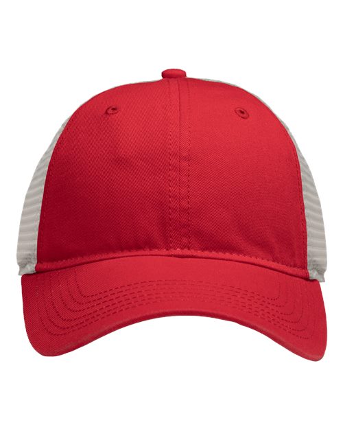Sportsman SP1750 Mesh Dad Hat Fit - Red/ Stone