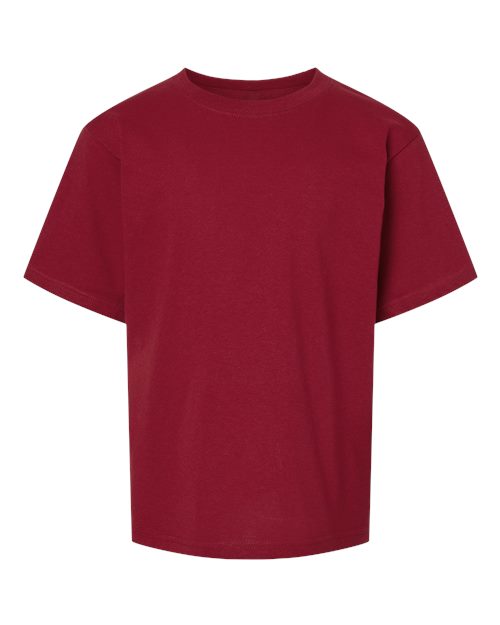Load image into Gallery viewer, M&amp;O 4850 Youth Gold Soft Touch T-Shirt - Cardinal Red
