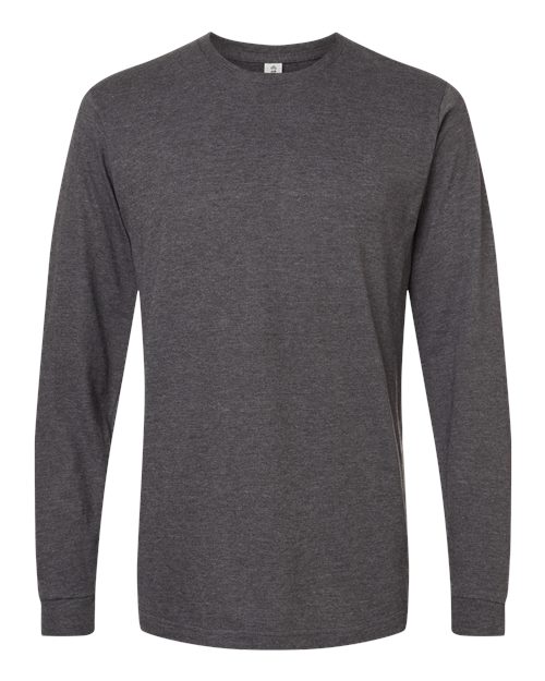 Load image into Gallery viewer, Unisex Fine Jersey Long Sleeve T-Shirt - Heather Charcoal
