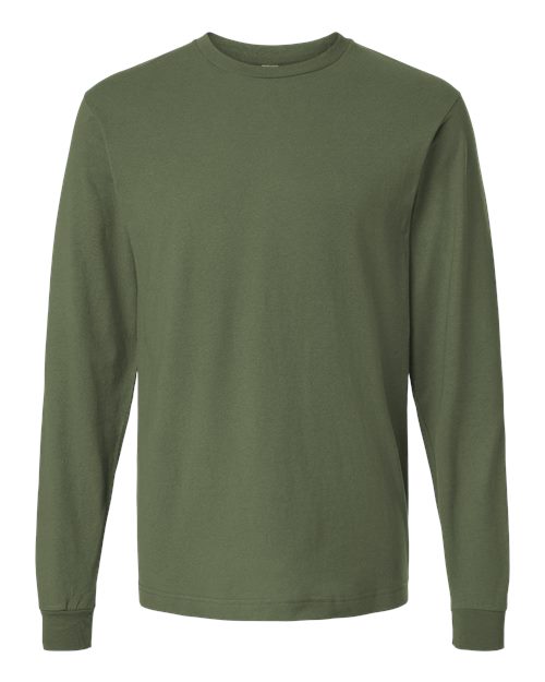 Load image into Gallery viewer, Unisex Fine Jersey Long Sleeve T-Shirt - Military Green
