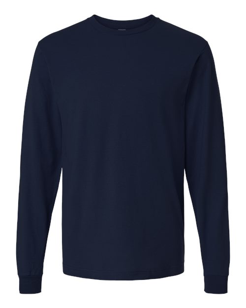 Load image into Gallery viewer, Unisex Fine Jersey Long Sleeve T-Shirt - Navy
