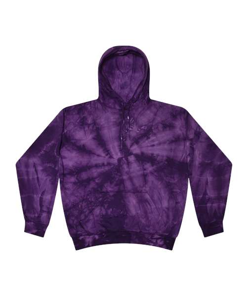 Load image into Gallery viewer, Colortone 8777 Unisex Tie-Dyed Hooded Sweatshirt - Spider Purple
